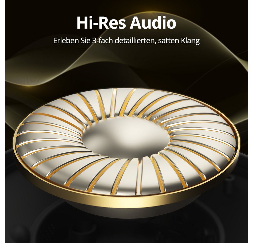 Tronsmart SOUNFII Q20S Hybrid ANC-Kopfhörer, Bluetooth Kopfhörer Over-Ear-Kopfhörer (Google Assistant, Siri, Bluetooth, 60 Stunden Spielzeit, Hybride aktive Ger – Bild 3 von 5