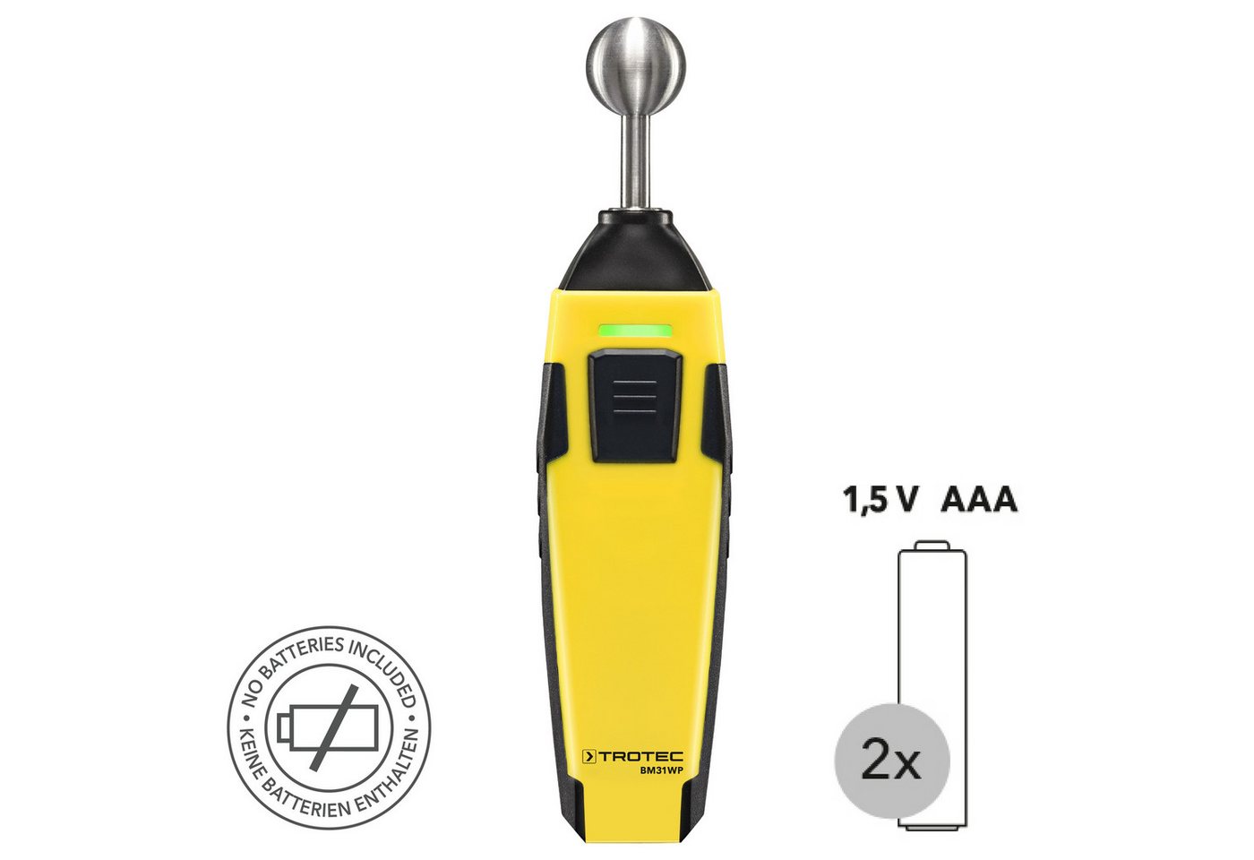 TROTEC Feuchtigkeitsmesser BM31WP - appSensoren - Feuchteindikator mit Smartphone-Bedienung – Bild 2 von 5