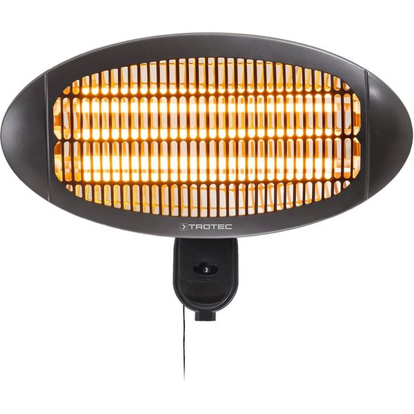 TROTEC Infrarotstrahler IR 2000 S, 2000 W, Sauber, kondensfrei, geruchlos und ohne Lärm, IP34, 3 Quarzelemente
