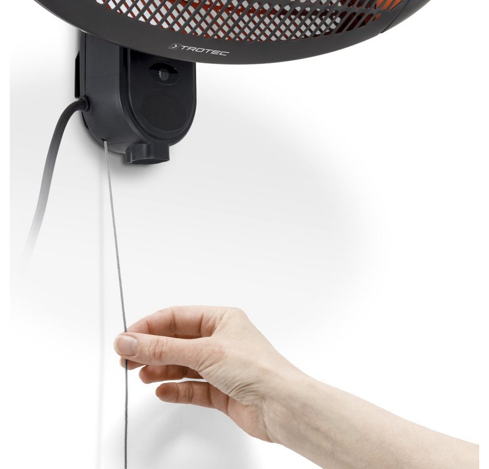 TROTEC Infrarotstrahler IR 2000 S, 2000 W, Sauber, kondensfrei, geruchlos und ohne Lärm, IP34, 3 Quarzelemente – Bild 4 von 5