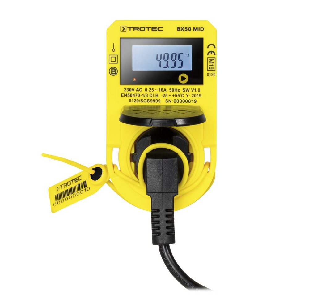 TROTEC Stromverbrauchszähler BX50 MID Strommessgerät MID-Konformität, bidirektional messend – Bild 2 von 5