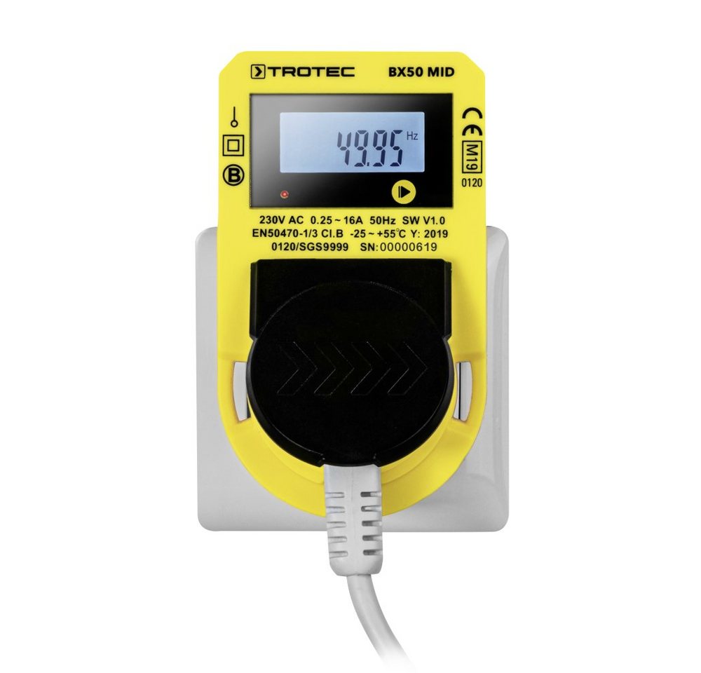 TROTEC Stromverbrauchszähler BX50 MID Strommessgerät MID-Konformität, bidirektional messend – Bild 3 von 5