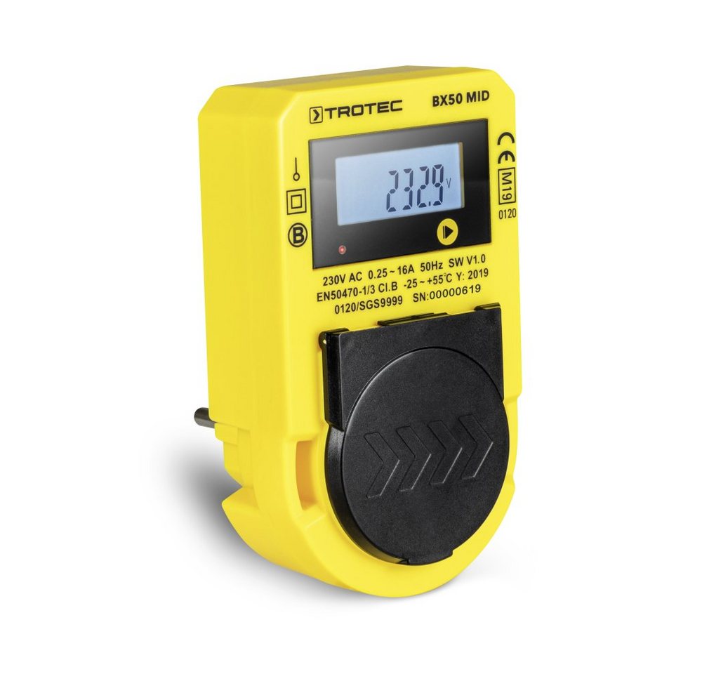 TROTEC Stromverbrauchszähler BX50 MID Strommessgerät MID-Konformität, bidirektional messend – Bild 5 von 5