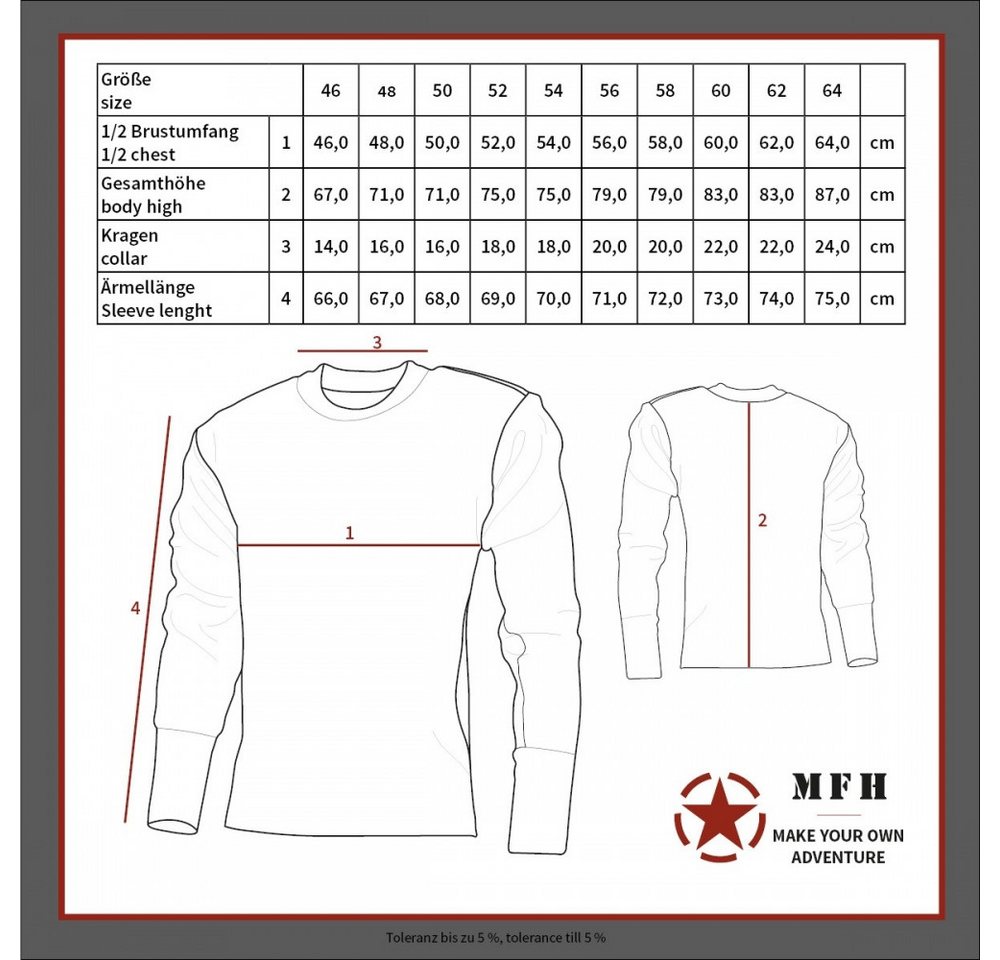 MFH Troyer BW Pullover mit Brusttasche - Freizeitkleidung von MFH – Bild 2 von 2
