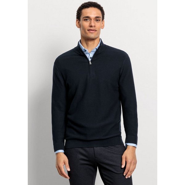 OLYMP Troyer OLYMP Strick Casual mit modischer Struktur