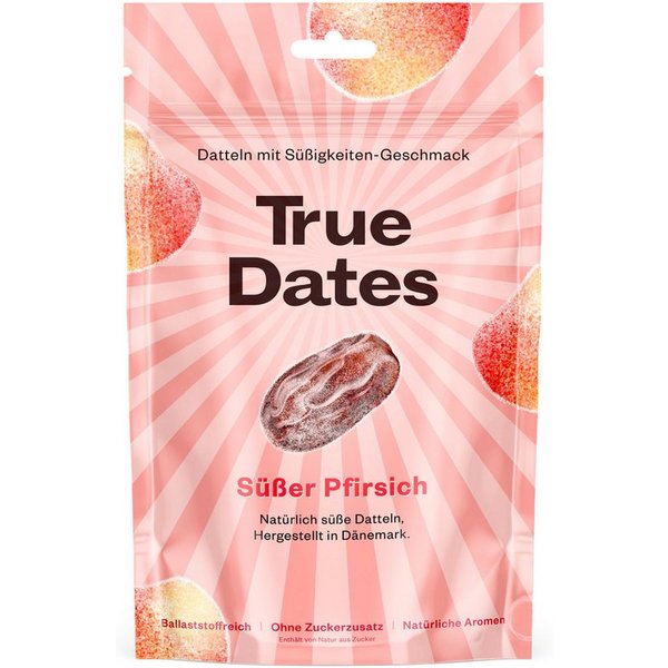 True Dates Süßigkeit, True Dates Datteln Süße Pfirsich natürlich süße weiche Datteln 100g