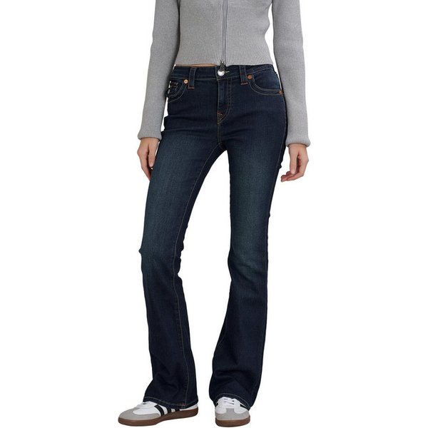 True Religion Bootcut-Jeans BECCA MR BOOTCUT FLAP Baumwollmischung, bootcut fit