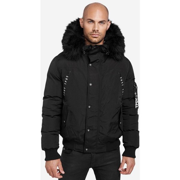 trueprodigy Bomberjacke Noah Kapuze mit Fellimitat