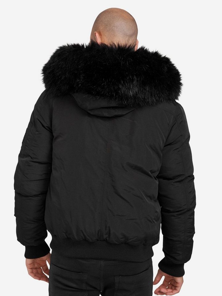 trueprodigy Bomberjacke Noah Kapuze mit Fellimitat – Bild 3 von 5