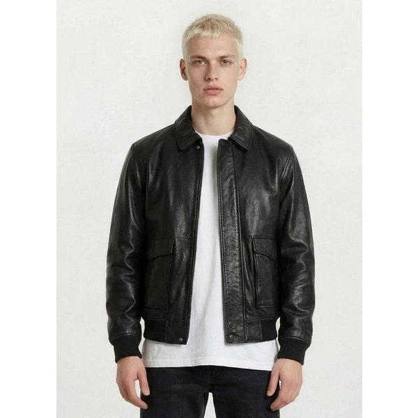 trueprodigy Lederjacke Ryder Oversizejacke mit aufgesetzte Taschen