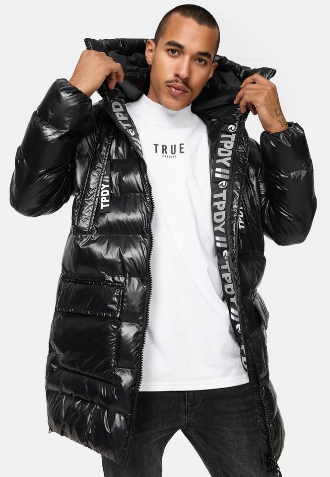 trueprodigy Steppjacke David Kapuze Reißverschluss Eingriffstaschen – Bild 3 von 5