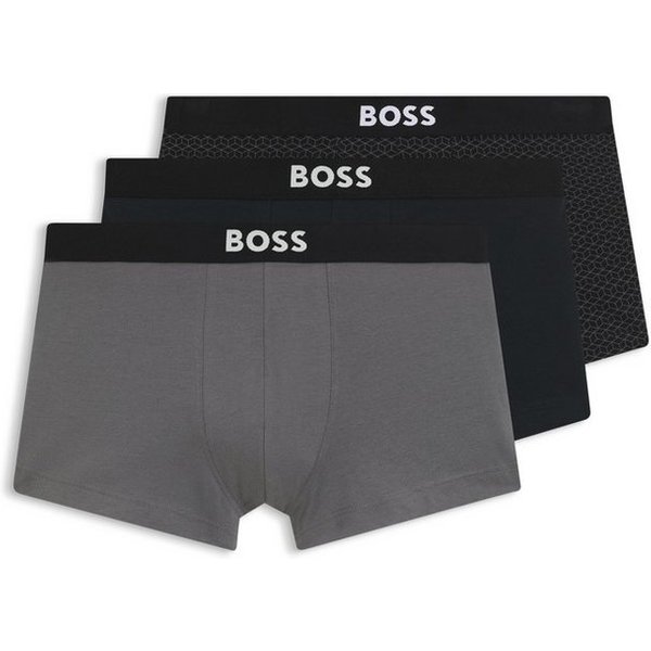 BOSS Trunk Trunk 3P BOSS ONE (3-St) mittlere Bundhöhe, 1x gemustert, 2x unifarben