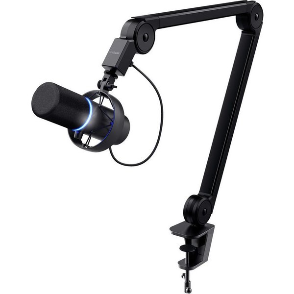 Trust Mikrofon GXT 255+ Onyx USB Streaming Mikrofon mit Arm für PC Podcast