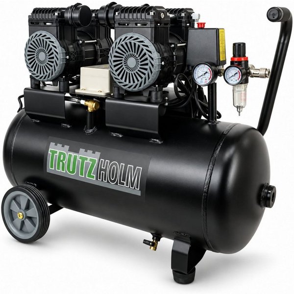 TRUTZHOLM Kompressor Premium Brushless Silent Flüsterkompressor 50L 1800W 62dB 8 bar, max. 8 bar, 50 l, Komplett-Set