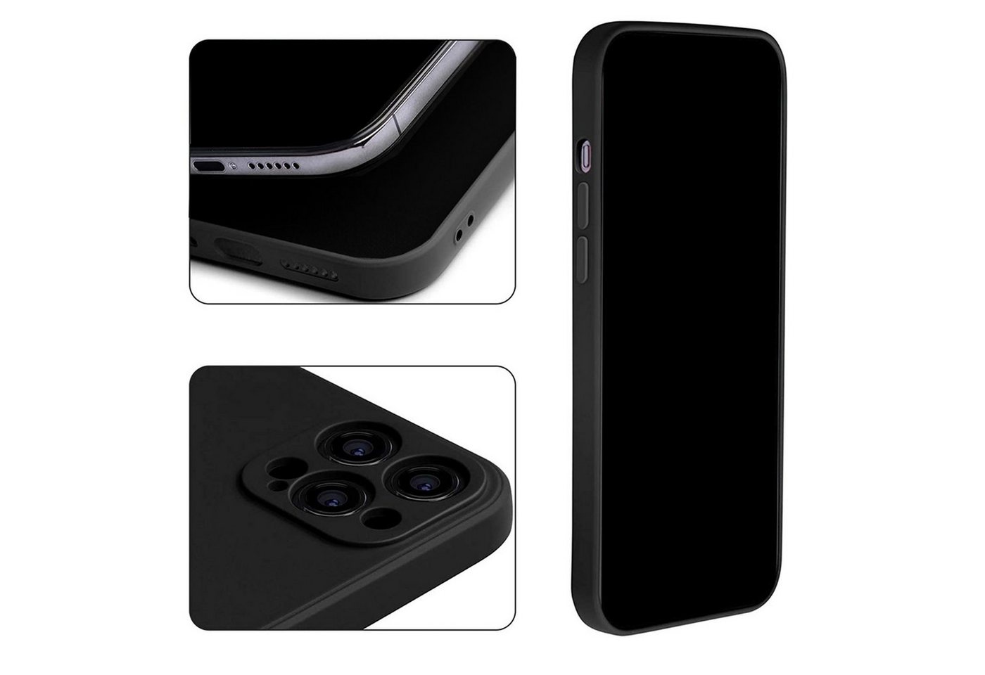 TSB Werk Handyhülle Handyhülle iPhone 12 13 14 Pro Max Mini Plus, Cover, Schutz, Case, Schwarz, Silikon – Bild 2 von 5