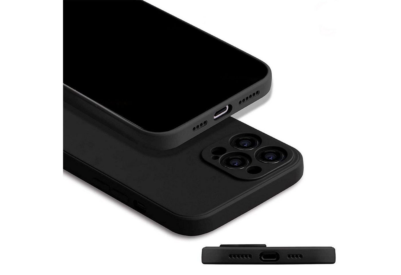 TSB Werk Handyhülle Handyhülle iPhone 12 13 14 Pro Max Mini Plus, Cover, Schutz, Case, Schwarz, Silikon – Bild 3 von 5
