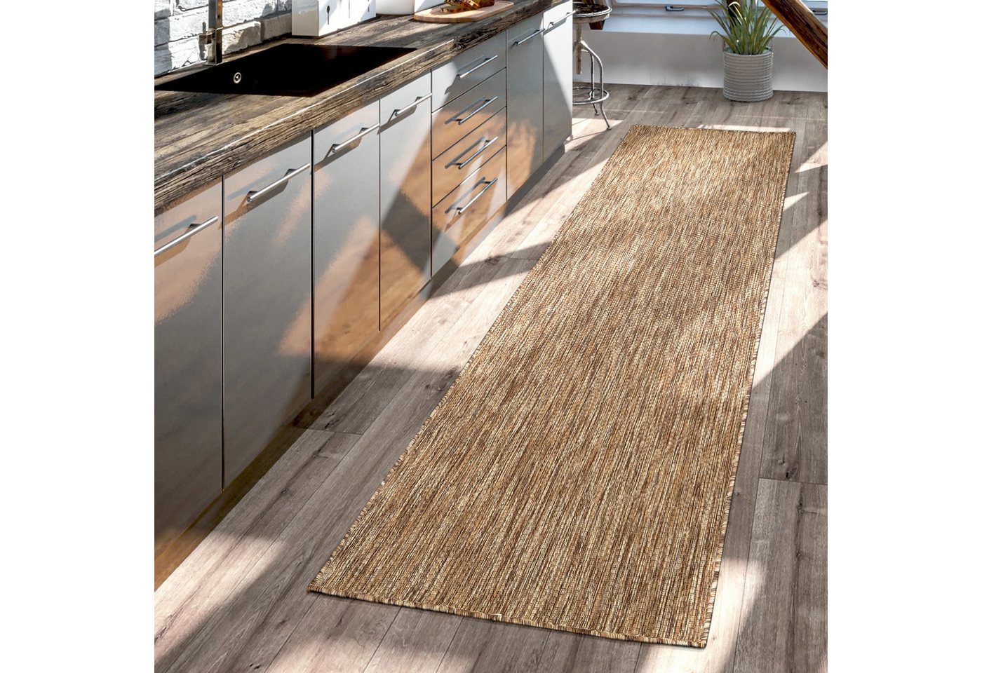 TT Home Teppich Badezimmer, Diele, Esszimmer, Flur, Küche, Schlafzimmer, Wohnzimmer, A, Rechteckig, Höhe: 4 mm, Teppich Outdoor Wohnzimmer Esszimmer Balkon Wett – Bild 2 von 5