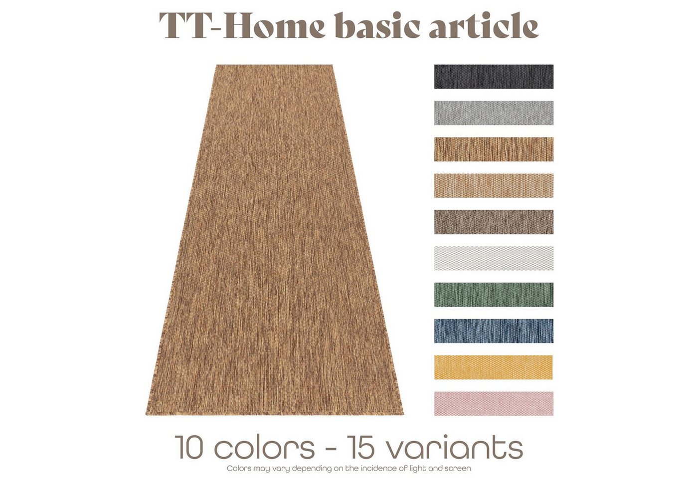 TT Home Teppich Badezimmer, Diele, Esszimmer, Flur, Küche, Schlafzimmer, Wohnzimmer, A, Rechteckig, Höhe: 4 mm, Teppich Outdoor Wohnzimmer Esszimmer Balkon Wett – Bild 3 von 5