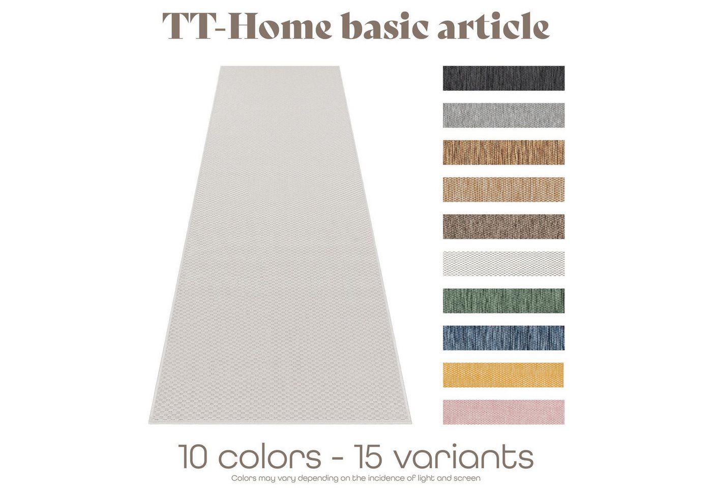 TT Home Teppich Badezimmer, Diele, Esszimmer, Flur, Küche, Schlafzimmer, Wohnzimmer, A, Rechteckig, Höhe: 4 mm, Teppich Outdoor Wohnzimmer Esszimmer Balkon Wett – Bild 3 von 5