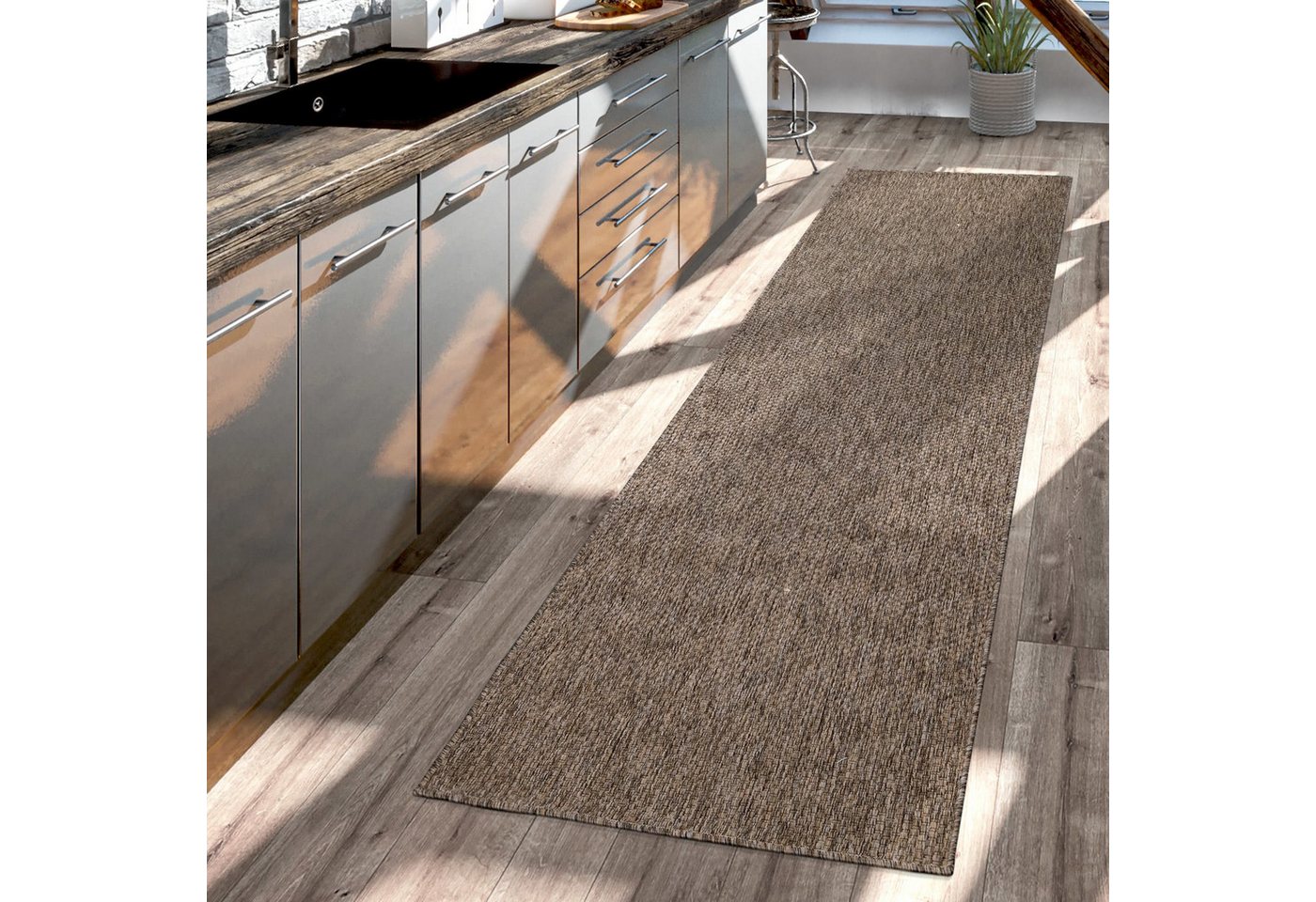 TT Home Teppich Badezimmer, Diele, Esszimmer, Flur, Küche, Schlafzimmer, Wohnzimmer, A, Rechteckig, Höhe: 4 mm, Teppich Outdoor Wohnzimmer Esszimmer Balkon Wett – Bild 2 von 5