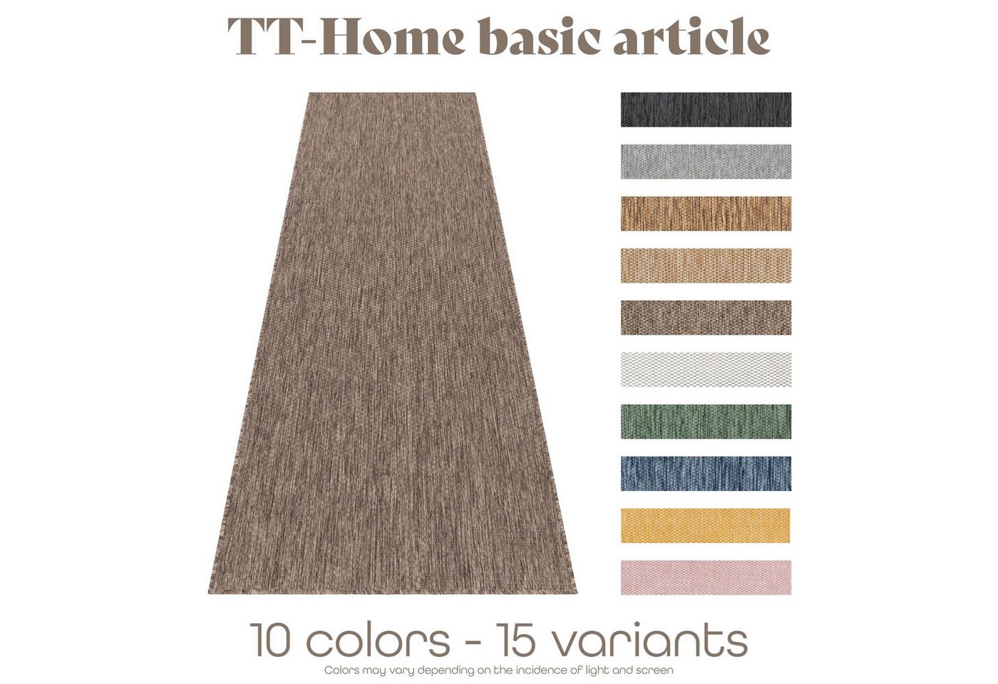 TT Home Teppich Badezimmer, Diele, Esszimmer, Flur, Küche, Schlafzimmer, Wohnzimmer, A, Rechteckig, Höhe: 4 mm, Teppich Outdoor Wohnzimmer Esszimmer Balkon Wett – Bild 3 von 5
