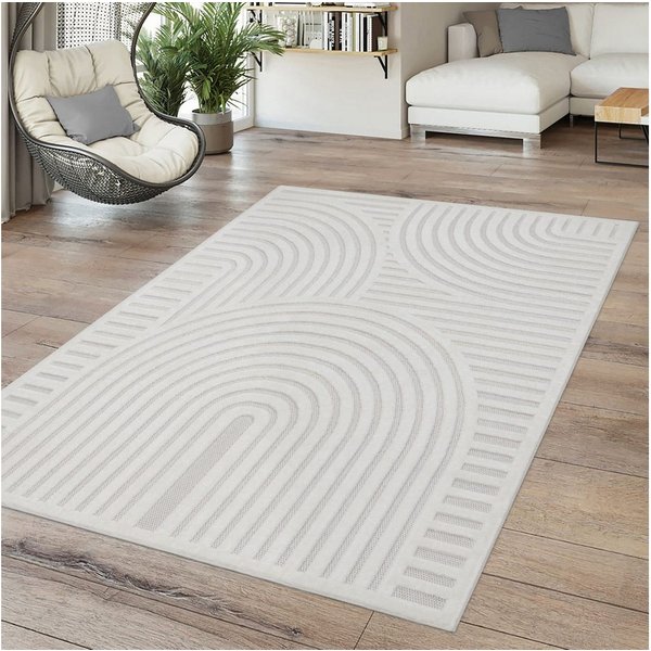 TT Home Teppich Badezimmer, Diele, Esszimmer, Flur, Küche, Schlafzimmer, Wohnzimmer, A, Rechteckig, Höhe: 14 mm, In-& Outdoor Teppich Wetterfest Balkon Küche Wo