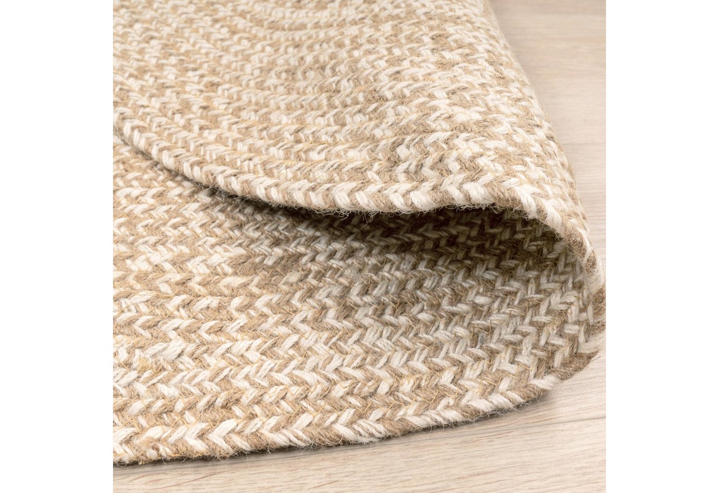 TT Home Teppich Diele, Esszimmer, Flur, Kinderzimmer, Schlafzimmer, Wohnzimmer, Rund, Höhe: 9 mm, Wohnzimmer Teppich Rund Kurzflor Hangefertigt Modern Unifarben – Bild 4 von 5
