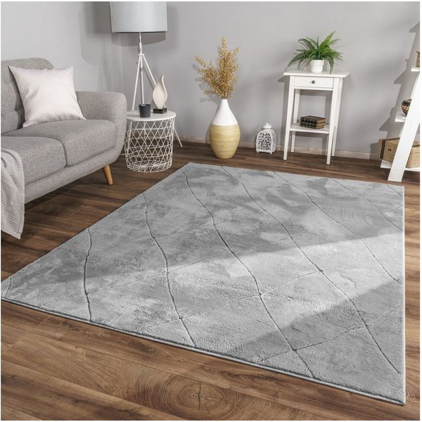 TT Home Teppich Diele, Esszimmer, Flur, Schlafzimmer, Wohnzimmer, Rechteckig, Höhe: 14 mm, Wohnzimmer Teppich Esszimmer Kurzflor Skandinavisch