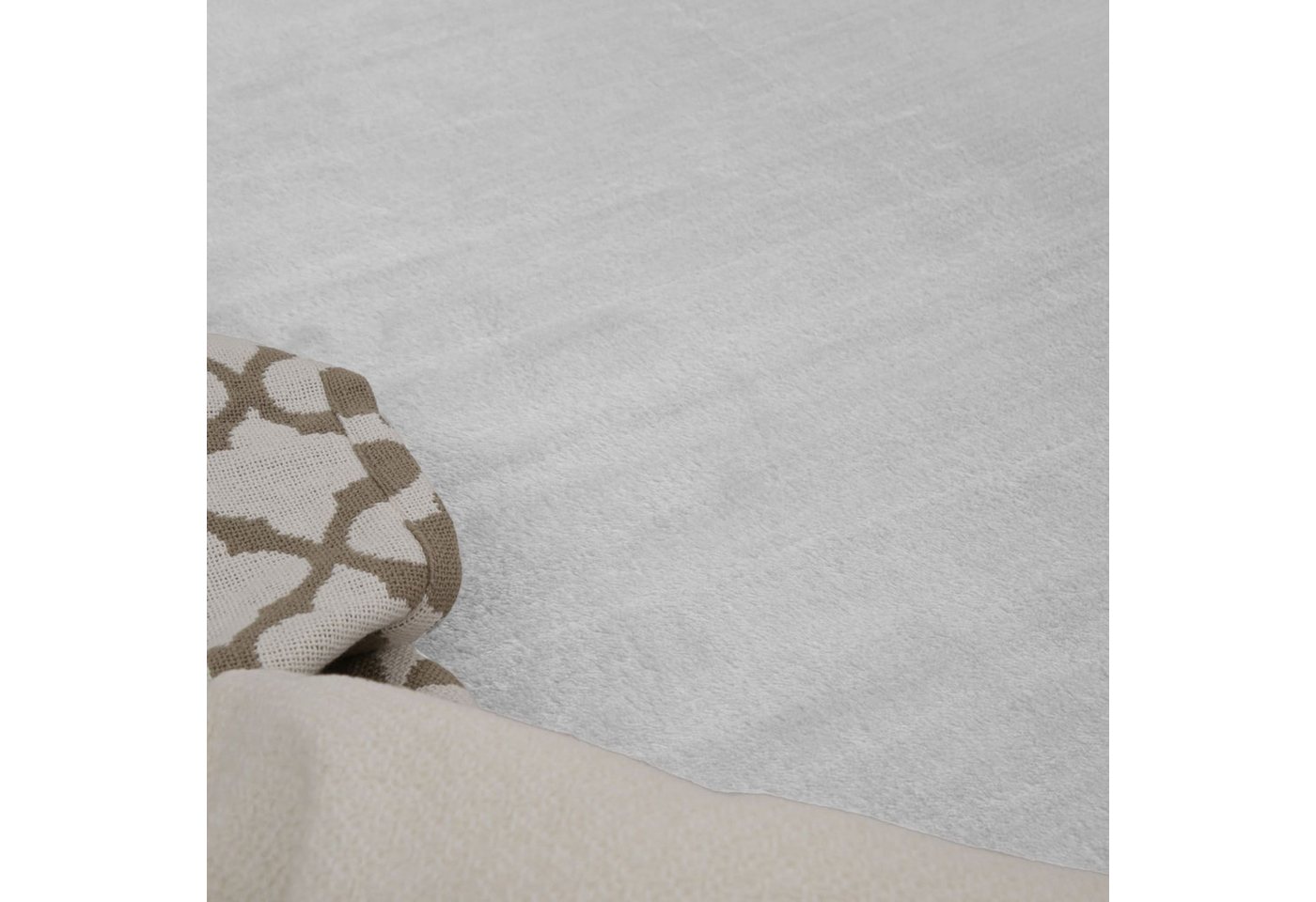 TT Home Teppich Diele, Esszimmer, Flur, Schlafzimmer, Wohnzimmer, Rechteckig, Höhe: 14 mm, Wohnzimmer Kurzflor Einfarbig Modernes Design Waschbar – Bild 2 von 5