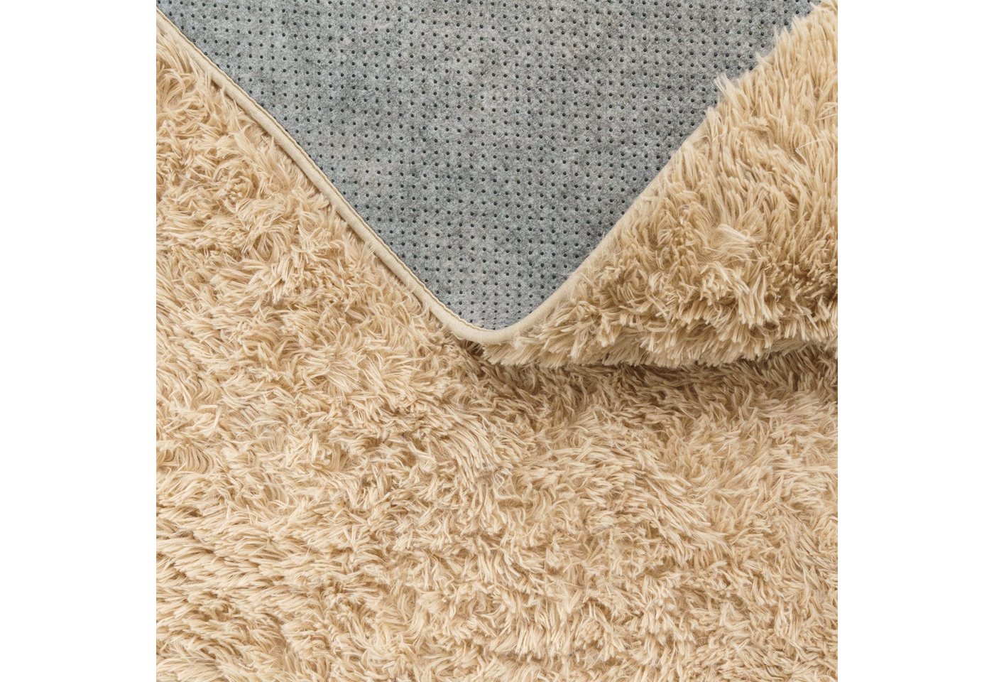 TT Home Teppich Diele, Esszimmer, Flur, Schlafzimmer, Wohnzimmer, Rechteckig, Höhe: 37 mm, Teppich Wohnzimmer Hochflor Langflor Weich Soft Modernes Einfarbiges  – Bild 3 von 5