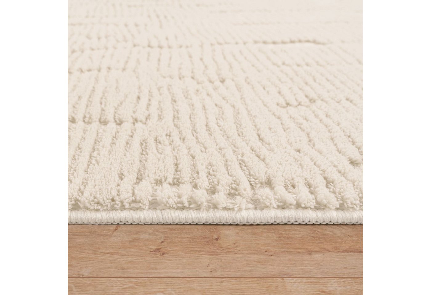 TT Home Teppich Diele, Esszimmer, Flur, Schlafzimmer, Wohnzimmer, Rechteckig, Höhe: 16 mm, Wohnzimmer Teppich Hochflor Skandinavisch Boho Waschbar Abstraktes Mu – Bild 3 von 5
