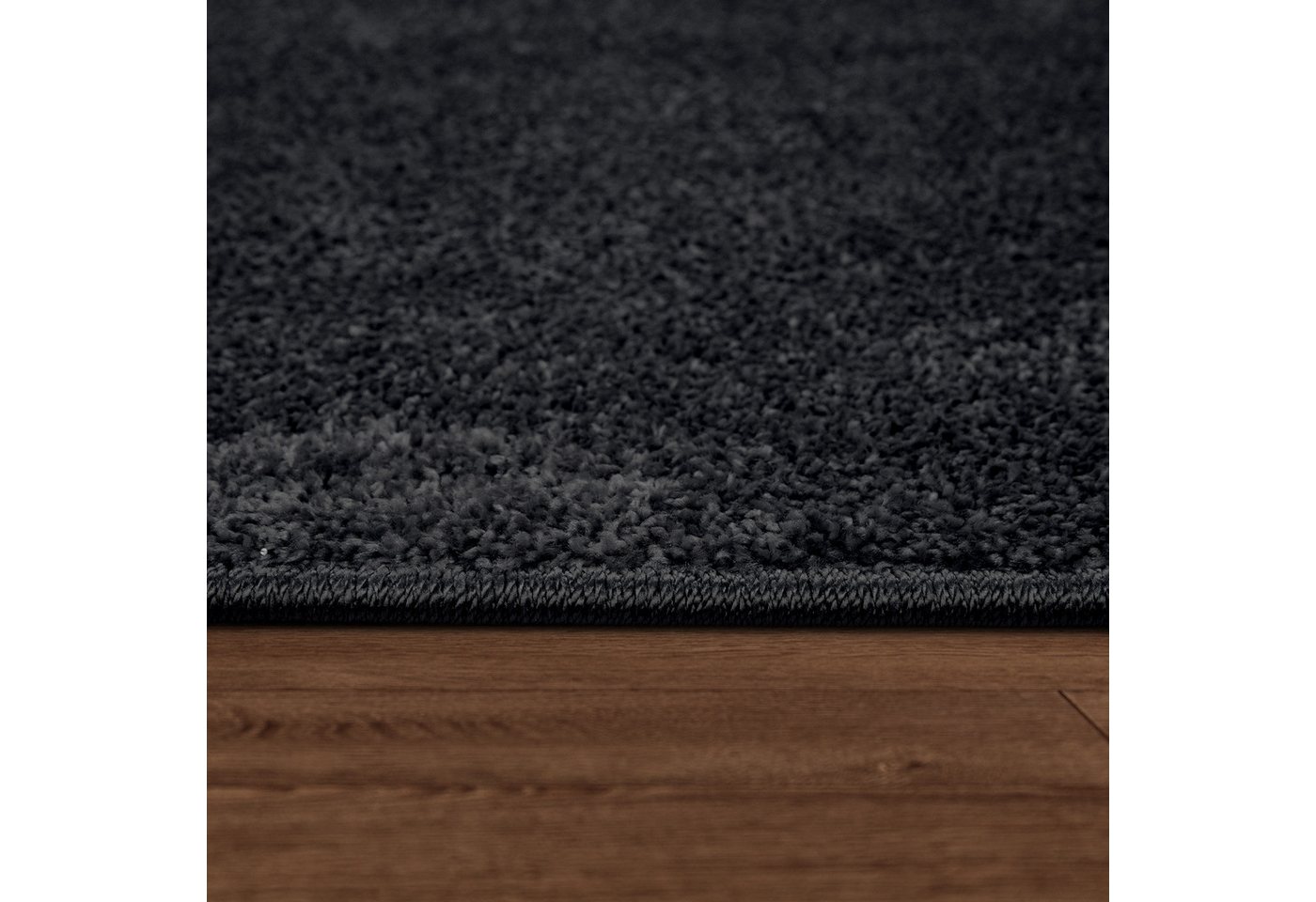 TT Home Teppich Diele, Esszimmer, Flur, Schlafzimmer, Wohnzimmer, Rechteckig, Höhe: 12 mm, Wohnzimmer Teppich Kurflor Unifarbendes Design Modern Und Zeitlos – Bild 3 von 5