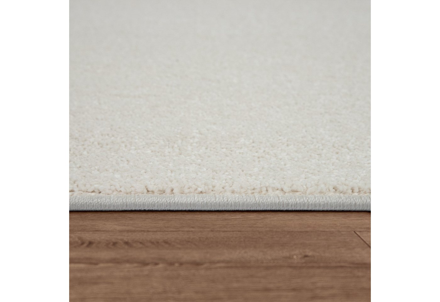 TT Home Teppich Diele, Esszimmer, Flur, Schlafzimmer, Wohnzimmer, Rechteckig, Höhe: 12 mm, Wohnzimmer Teppich Kurflor Unifarbendes Design Modern Und Zeitlos – Bild 3 von 5