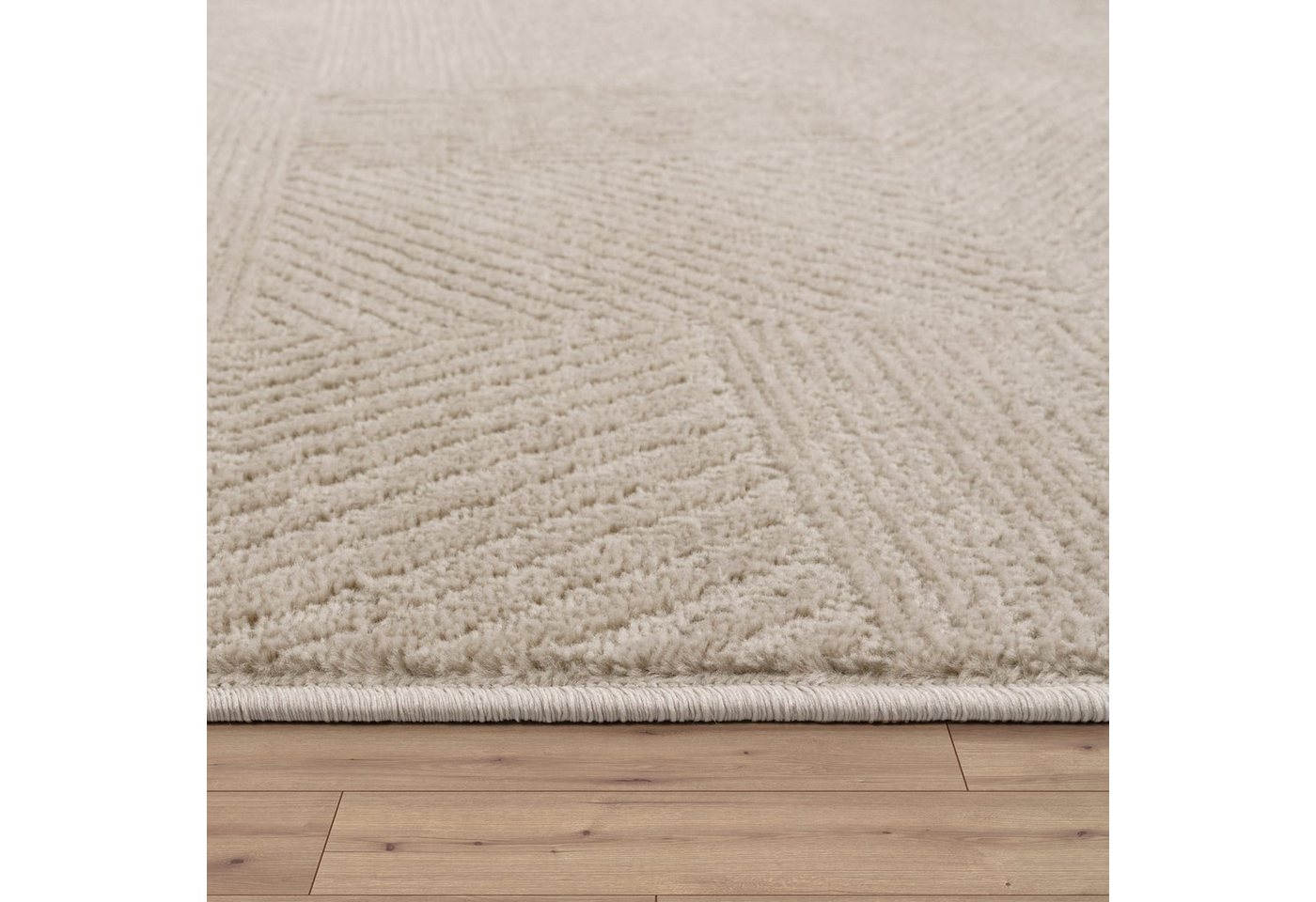 TT Home Teppich Diele, Esszimmer, Flur, Schlafzimmer, Wohnzimmer, Rechteckig, Höhe: 13 mm, Wohnzimmer Teppich Esszimmer Kurzflor Boho Design Skandinavisch Unifa – Bild 2 von 5