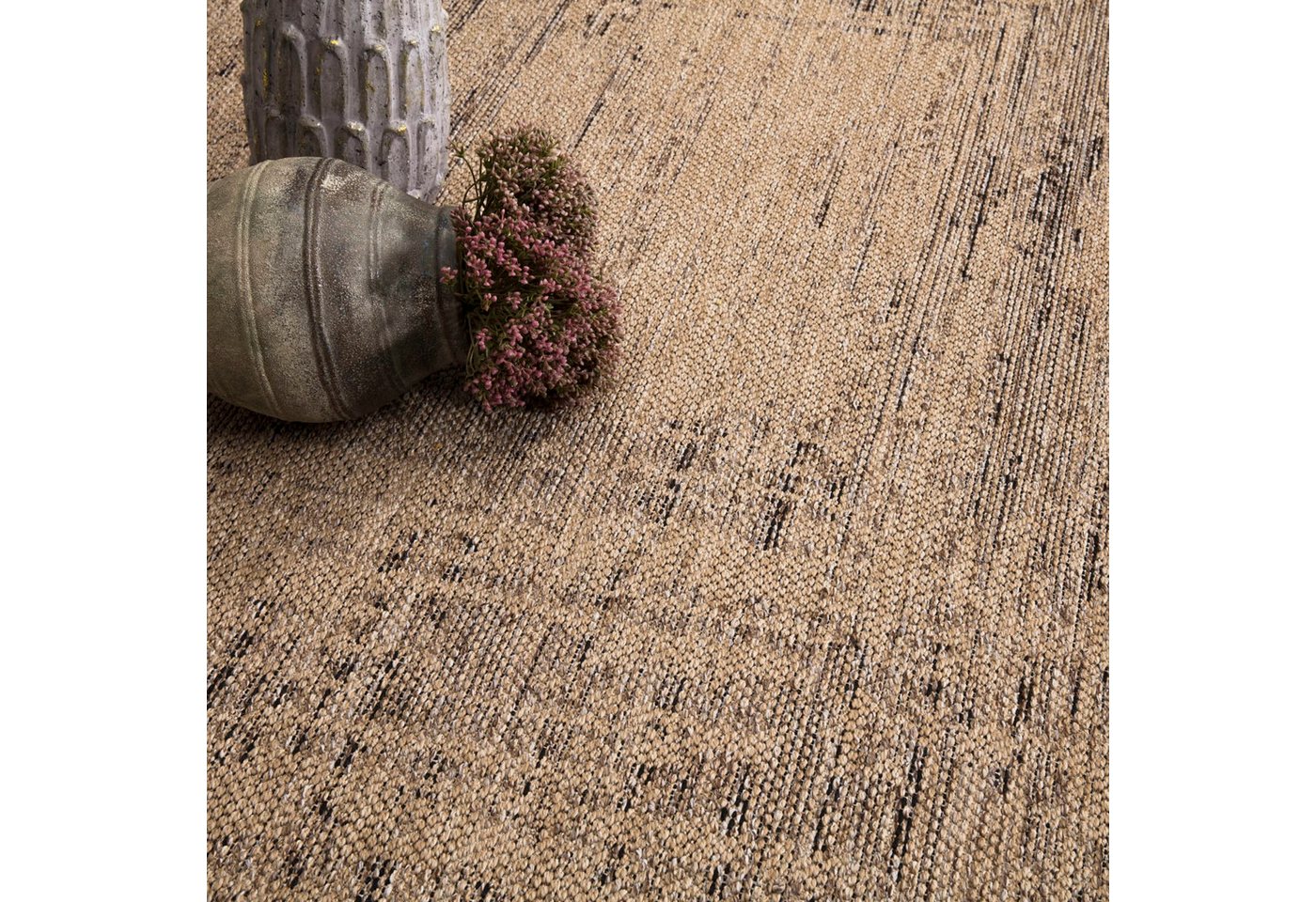 TT Home Teppich Diele, Flur, Küche, Außenbereich, Rechteckig, Höhe: 4 mm, Waschbarer In-& Outdoorteppich Wetterfest Terrasse Uni Moderner Boho A – Bild 3 von 5