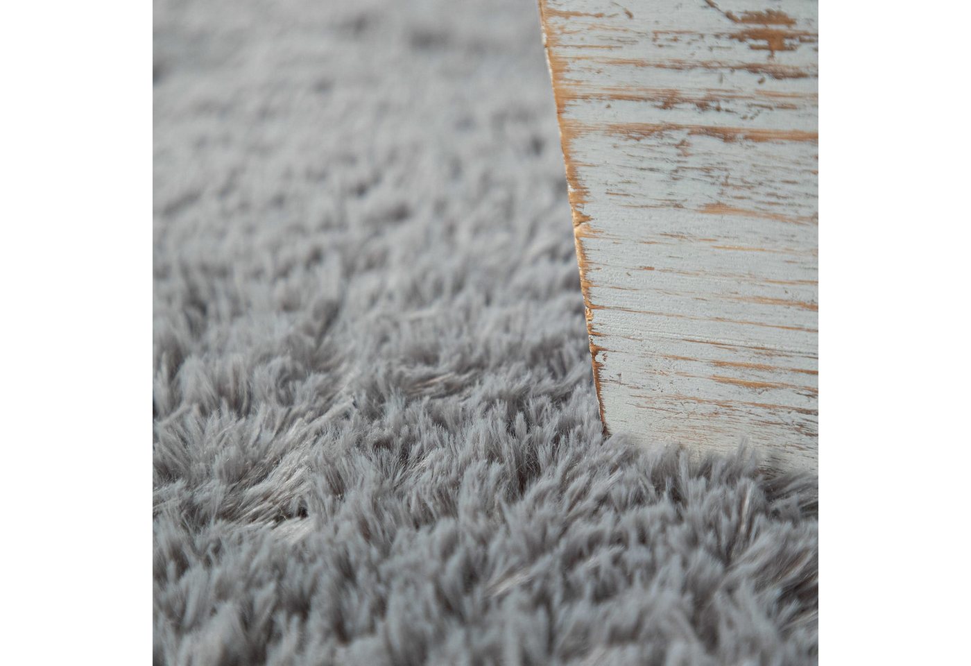TT Home Teppich Diele, Esszimmer, Flur, Schlafzimmer, Wohnzimmer, Rechteckig, Höhe: 37 mm, Teppich Wohnzimmer Hochflor Langflor Weich Soft Modernes Einfarbiges  – Bild 4 von 5