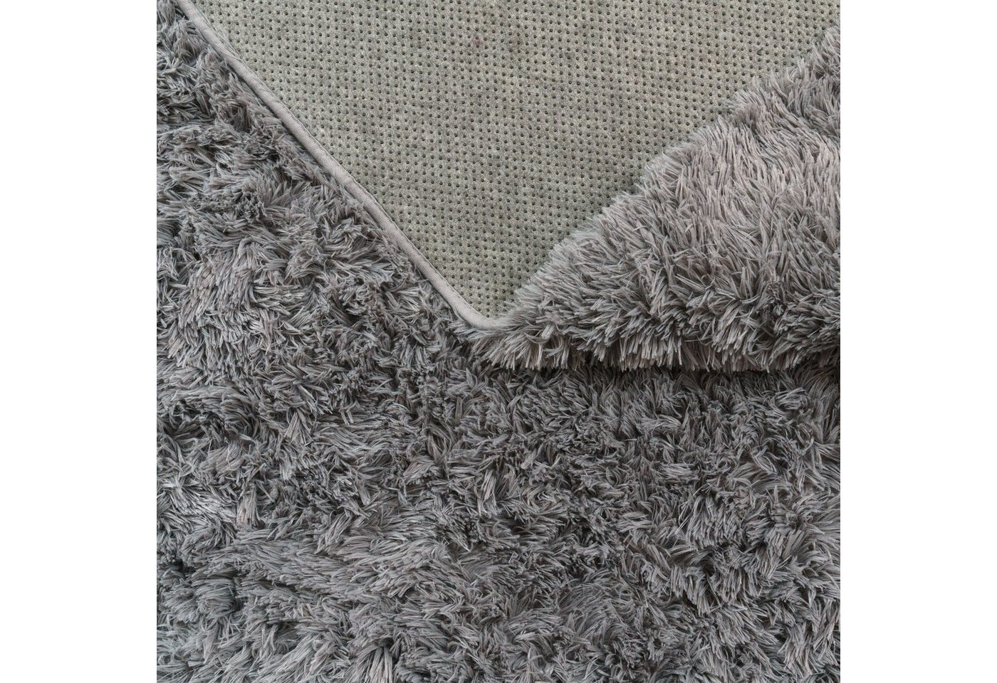TT Home Teppich Diele, Esszimmer, Flur, Schlafzimmer, Wohnzimmer, Rechteckig, Höhe: 37 mm, Teppich Wohnzimmer Hochflor Langflor Weich Soft Modernes Einfarbiges  – Bild 5 von 5