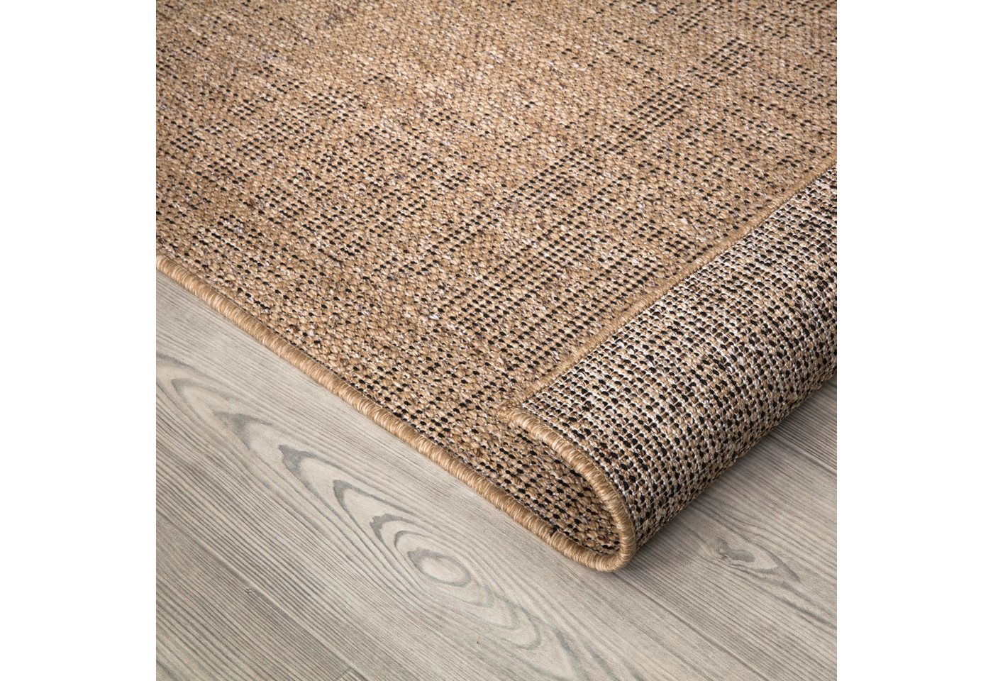 TT Home Teppich Diele, Flur, Küche, Außenbereich, Rechteckig, Höhe: 4 mm, Waschbarer In-& Outdoorteppich Wetterfest Terrasse Unifarben Melierte – Bild 2 von 5