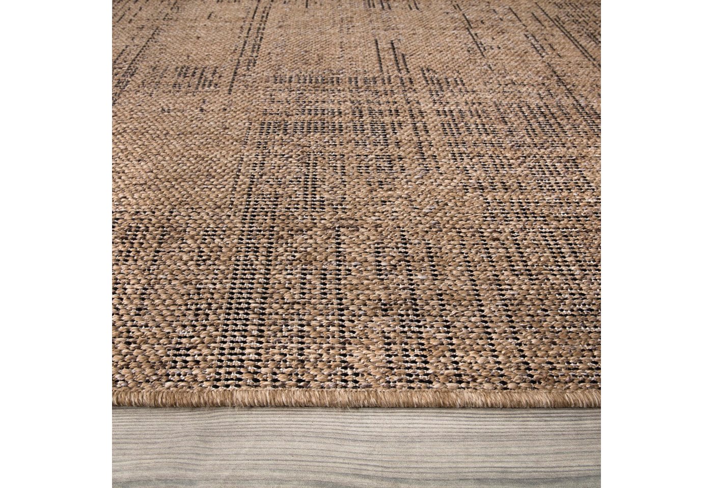 TT Home Teppich Diele, Flur, Küche, Außenbereich, Rechteckig, Höhe: 4 mm, Waschbarer In-& Outdoorteppich Wetterfest Terrasse Unifarben Melierte – Bild 5 von 5