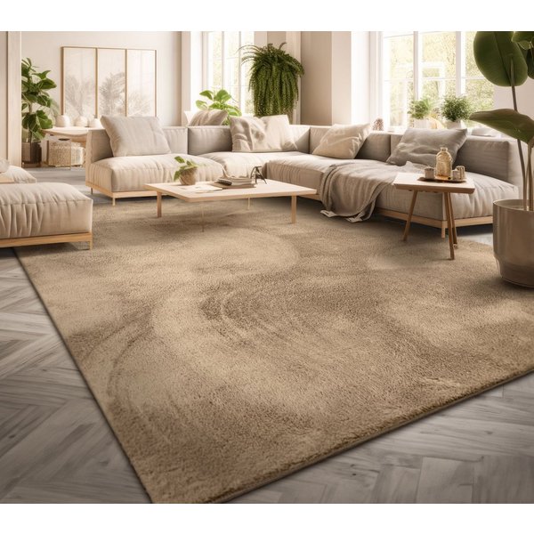 TT Home Teppich Diele, Esszimmer, Flur, Schlafzimmer, Wohnzimmer, Rechteckig, Höhe: 14 mm, Wohnzimmer Kurzflor Einfarbig Modernes Design Waschbar
