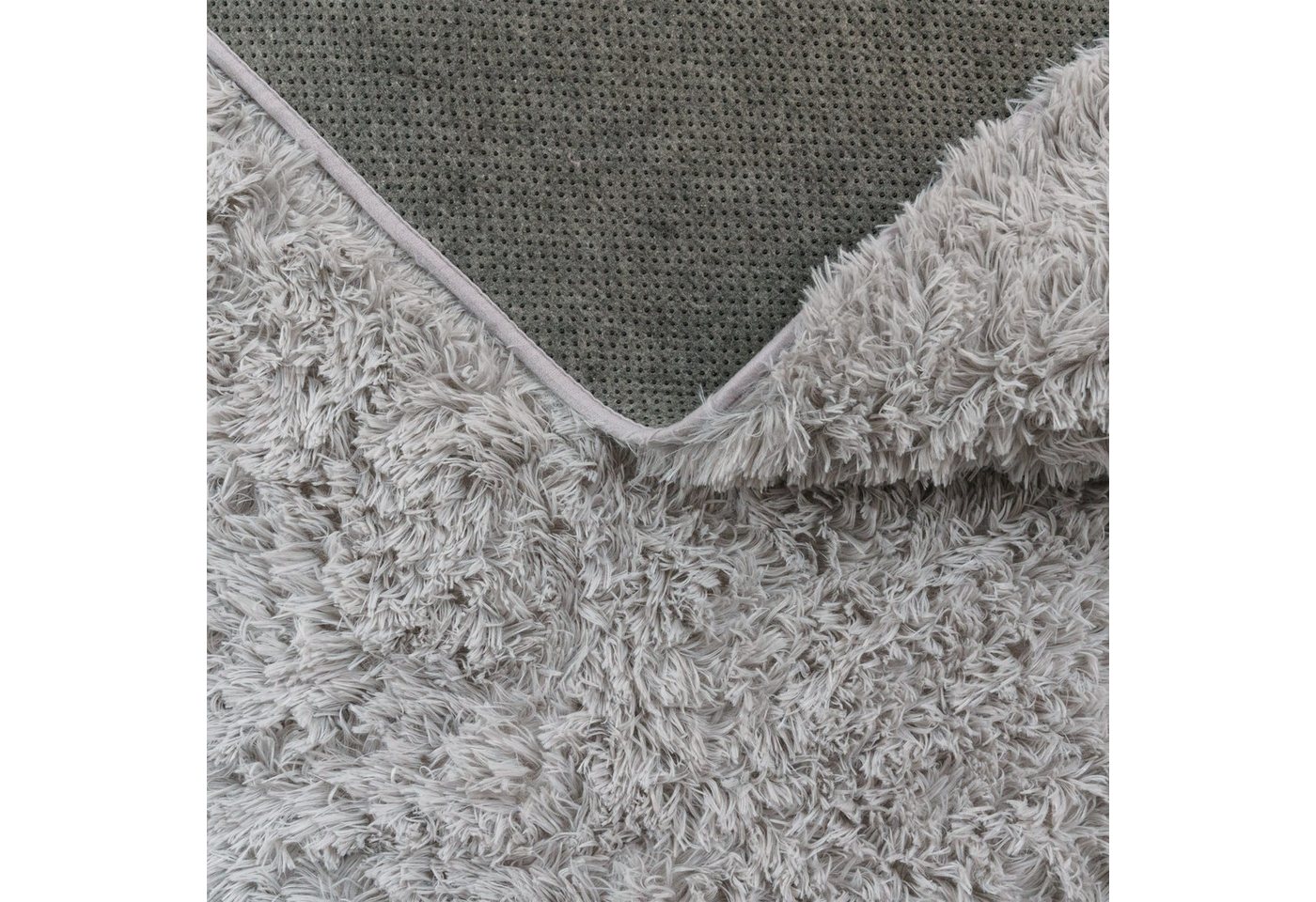 TT Home Teppich Diele, Esszimmer, Flur, Schlafzimmer, Wohnzimmer, Rechteckig, Höhe: 37 mm, Teppich Wohnzimmer Hochflor Langflor Weich Soft Modernes Einfarbiges  – Bild 4 von 5