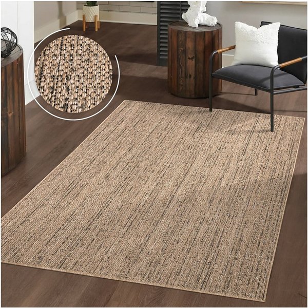 TT Home Teppich Diele, Flur, Küche, Außenbereich, Rechteckig, Höhe: 4 mm, Waschbarer In-& Outdoorteppich Wetterfest Terrasse Boho Muster Unicolo
