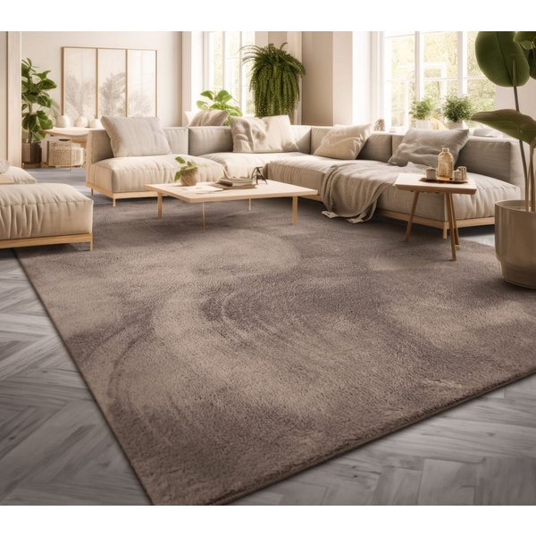 TT Home Teppich Diele, Esszimmer, Flur, Schlafzimmer, Wohnzimmer, Rechteckig, Höhe: 14 mm, Wohnzimmer Kurzflor Einfarbig Modernes Design Waschbar