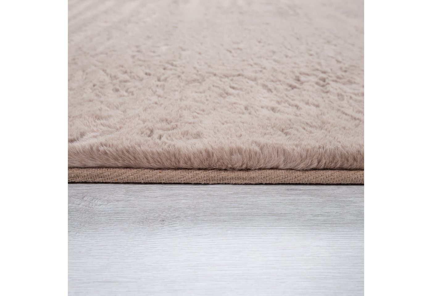 TT Home Teppich Diele, Esszimmer, Flur, Kinderzimmer, Schlafzimmer, Wohnzimmer, Rechteckig, Höhe: 26 mm, Hochflor Teppich Schlafzimmer Kunstfell Flauschig Kanin – Bild 3 von 3