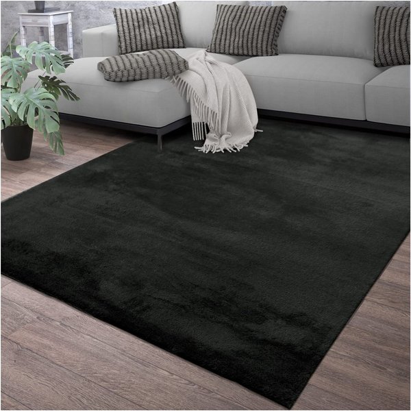 TT Home Teppich Diele, Esszimmer, Flur, Schlafzimmer, Wohnzimmer, Rechteckig, Höhe: 14 mm, Wohnzimmer Kurzflor Einfarbig Modernes Design Waschbar
