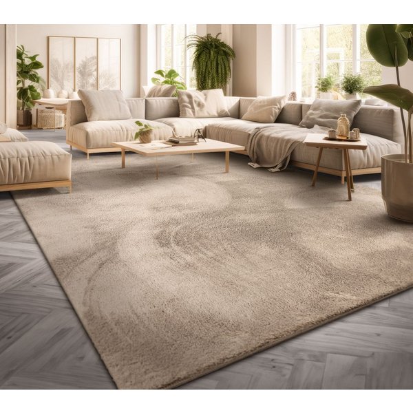 TT Home Teppich Diele, Esszimmer, Flur, Schlafzimmer, Wohnzimmer, Rechteckig, Höhe: 14 mm, Wohnzimmer Kurzflor Einfarbig Modernes Design Waschbar
