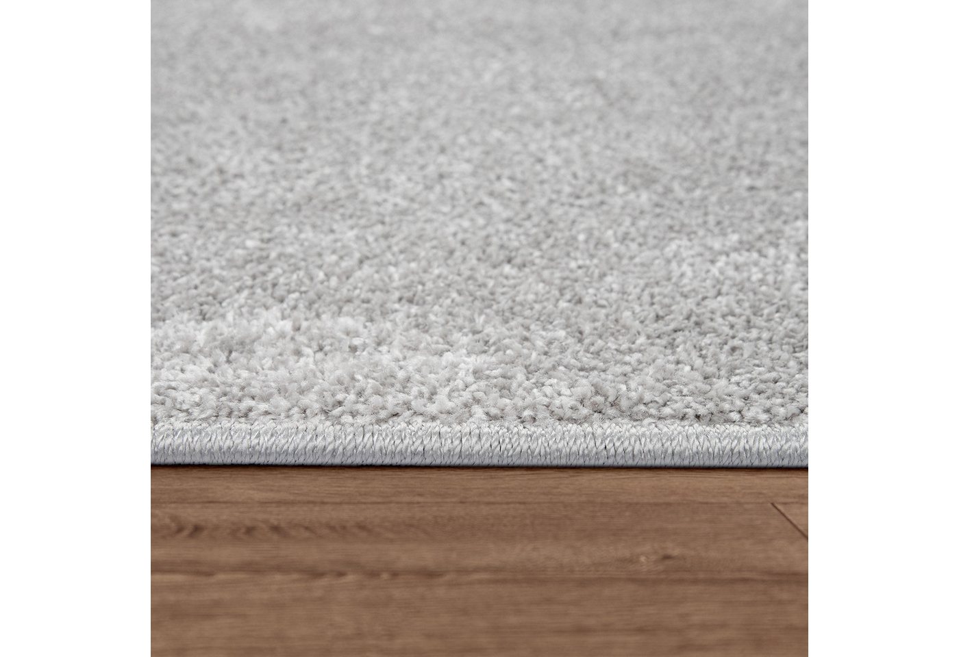 TT Home Teppich Diele, Esszimmer, Flur, Schlafzimmer, Wohnzimmer, Rechteckig, Höhe: 12 mm, Wohnzimmer Teppich Kurflor Unifarbendes Design Modern Und Zeitlos – Bild 3 von 5