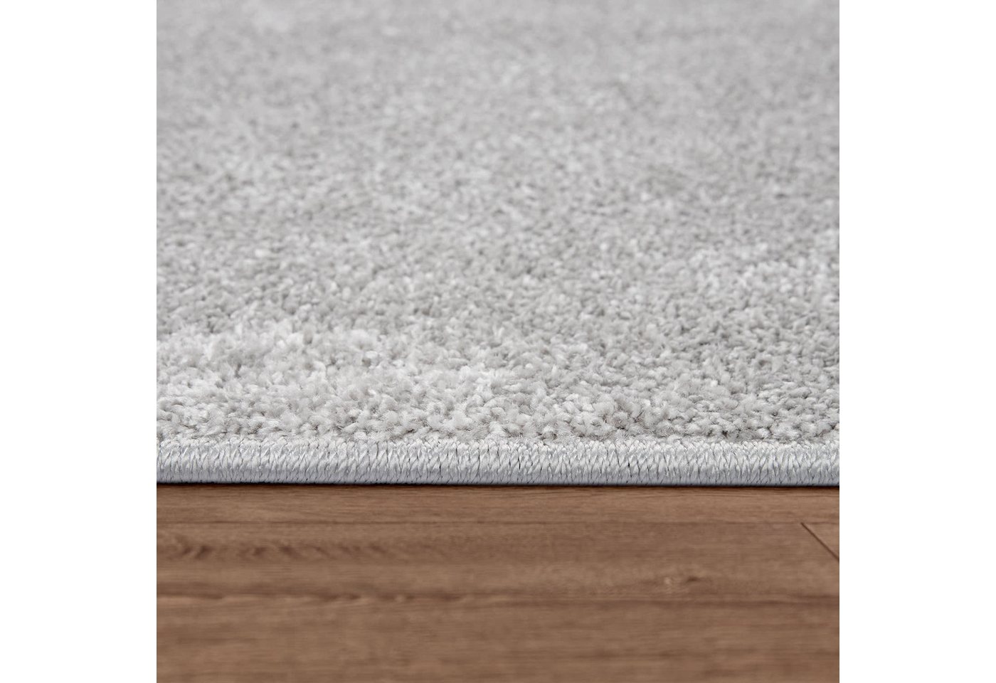 TT Home Teppich Diele, Esszimmer, Flur, Schlafzimmer, Wohnzimmer, Rechteckig, Höhe: 12 mm, Wohnzimmer Teppich Kurflor Unifarbendes Design Modern Und Zeitlos – Bild 4 von 5