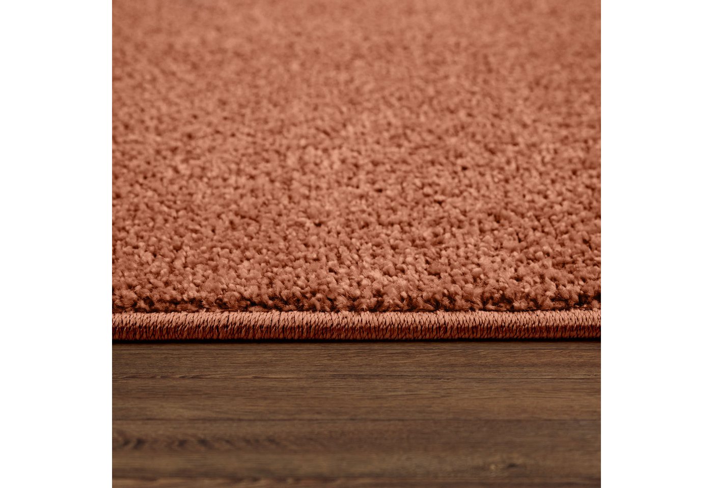 TT Home Teppich Diele, Esszimmer, Flur, Schlafzimmer, Wohnzimmer, Rechteckig, Höhe: 12 mm, Wohnzimmer Teppich Kurflor Unifarbendes Design Modern Und Zeitlos – Bild 2 von 5