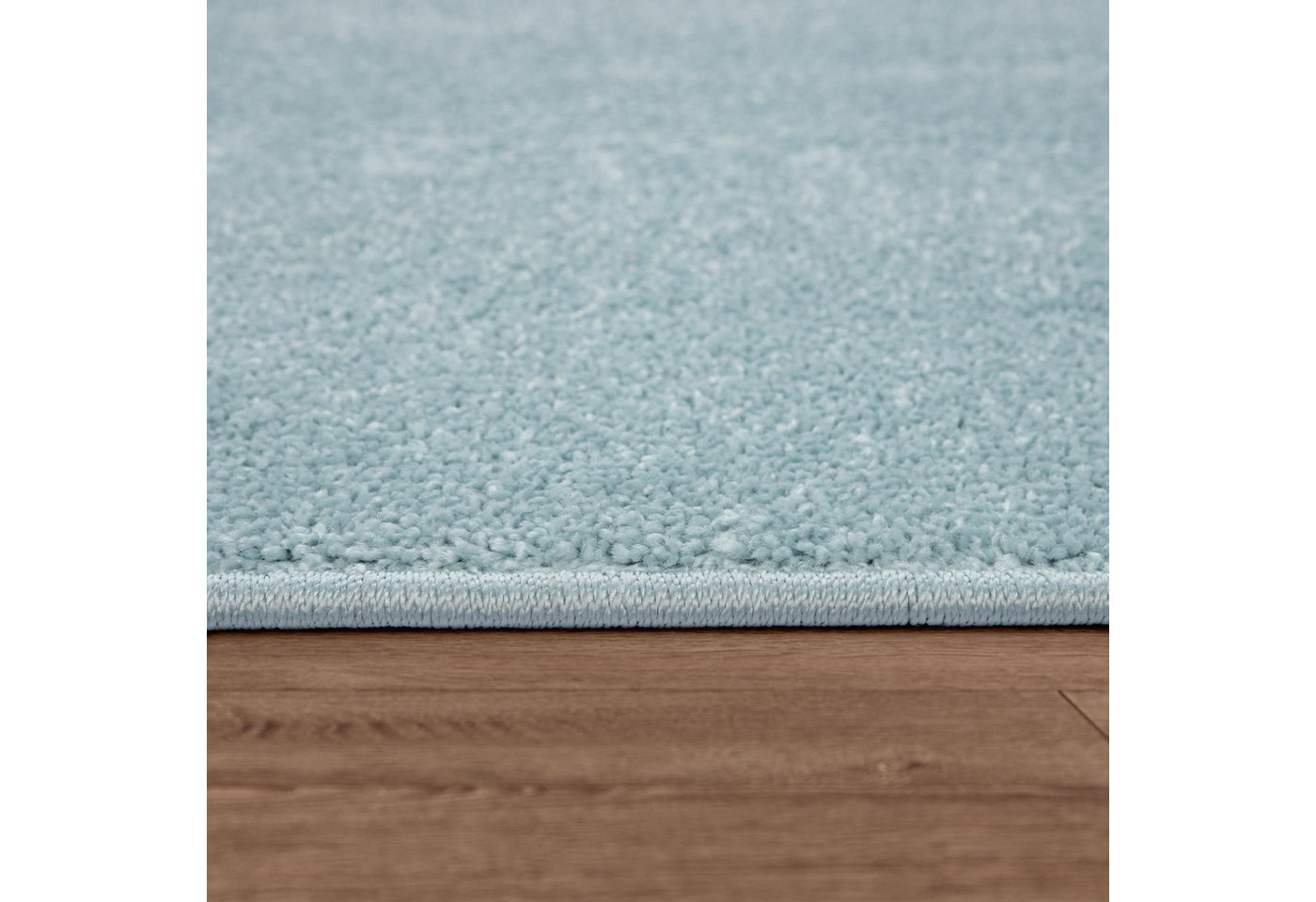 TT Home Teppich Diele, Esszimmer, Flur, Schlafzimmer, Wohnzimmer, Rechteckig, Höhe: 12 mm, Wohnzimmer Teppich Kurflor Unifarbendes Design Modern Und Zeitlos – Bild 4 von 5